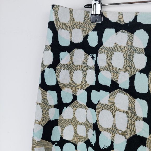 White Stuff Lula Spot Velvet Skirt Size 16 UK Abstract Mini Blue Black Beige New - Picture 2 of 10